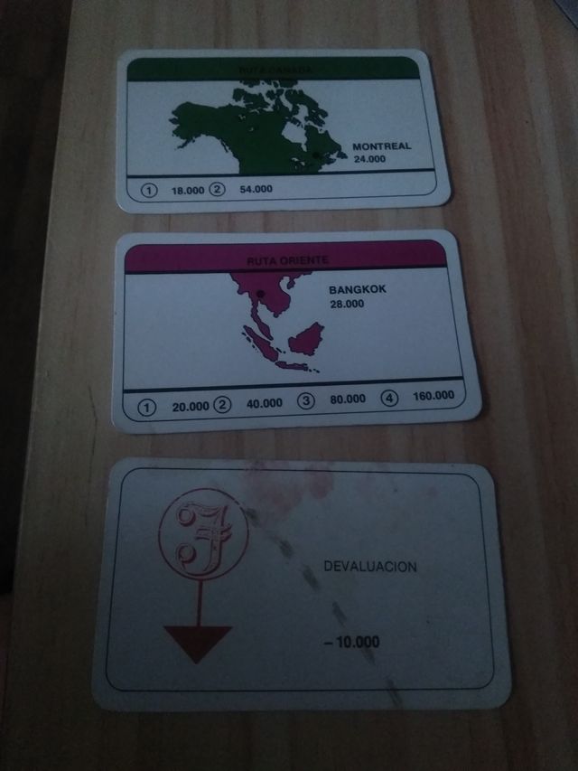TARJETAS JUMBO JET-JUEGO MESA