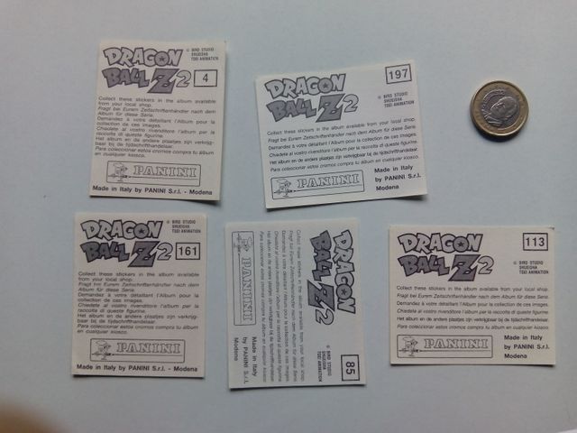 PEGATINAS DRAGON BALL PANINI