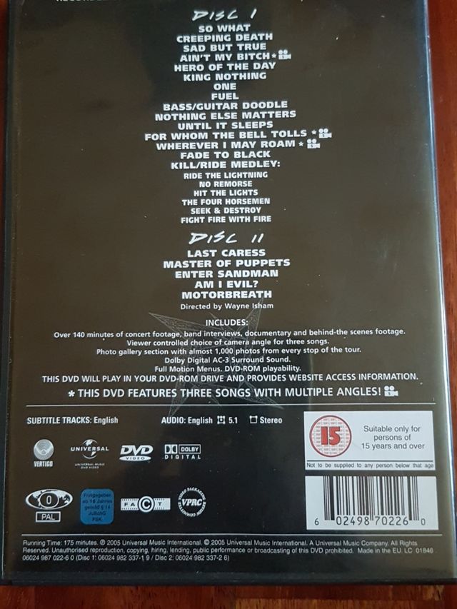 2 DVD Metallica.