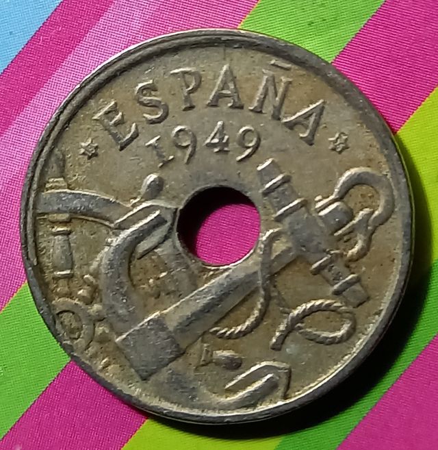 LOTE 4 MONEDAS 50 CTS-AGUJERO