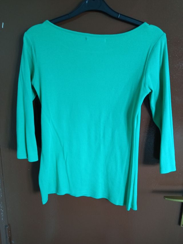 camiseta manga tonta verde