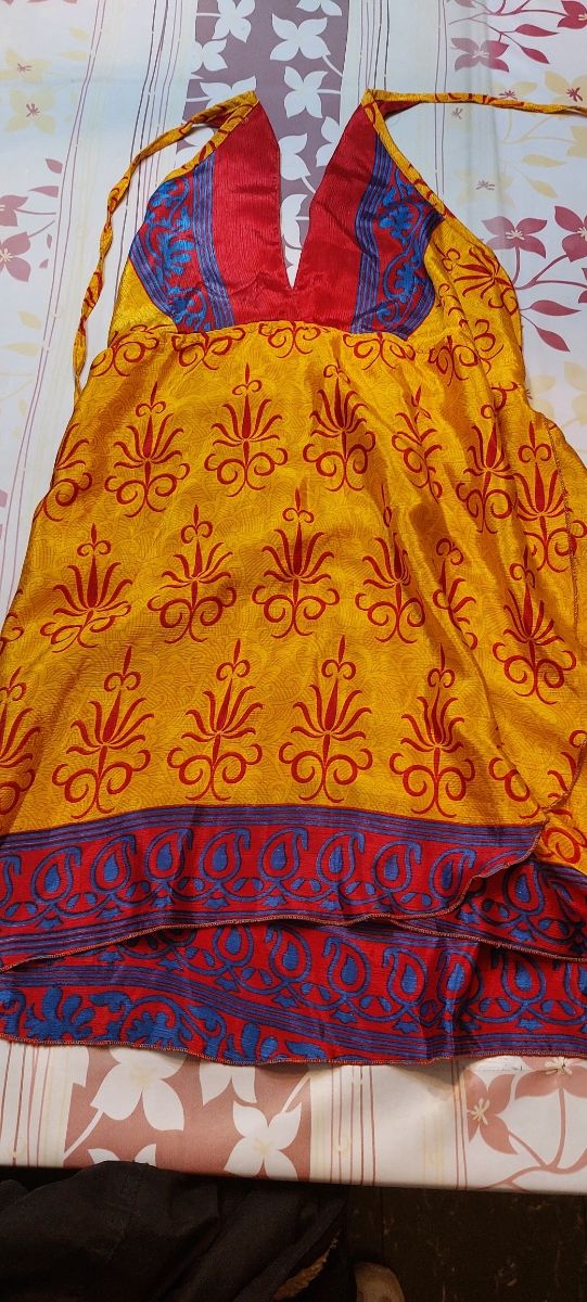 Vestido colorido corto