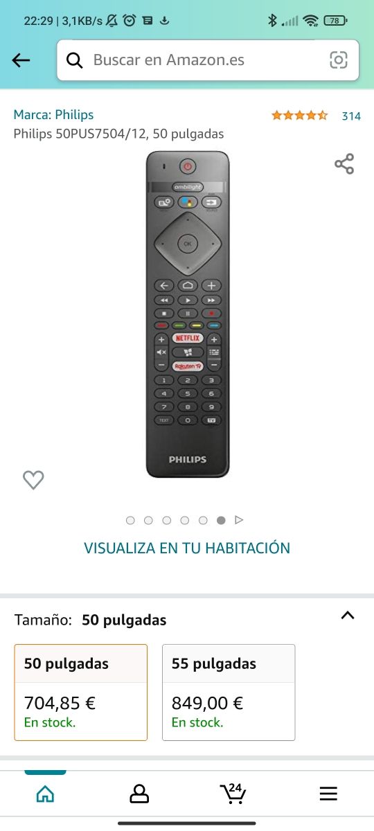 Televisore Philips 50pus7504/12