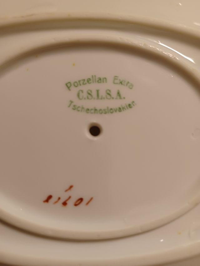 VAJILLA PORCELANA ANTIGUA DE CHECOSLOVAQUIA