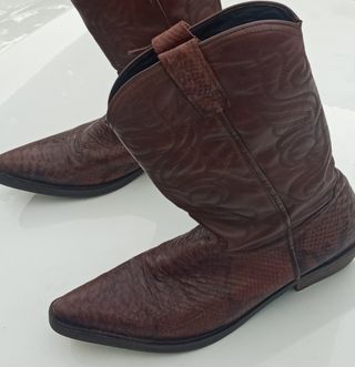 Botas camperas de vaquero vintage, talla 42 de segunda mano por 55 EUR en  Cubelles en WALLAPOP