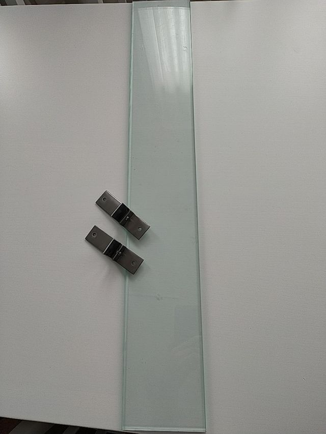 Balda con cristal. 80 cm x 12 cm