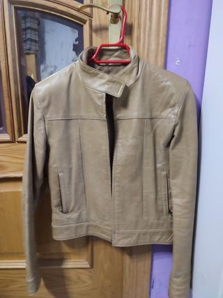 Cazadora Pepe Jeans Biker De Piel Alba Para Mujer