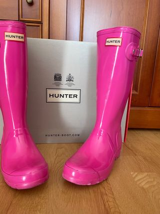 Botas Hunter rosas 35\\/36 de segunda mano por 45 EUR en Salamanca en  WALLAPOP