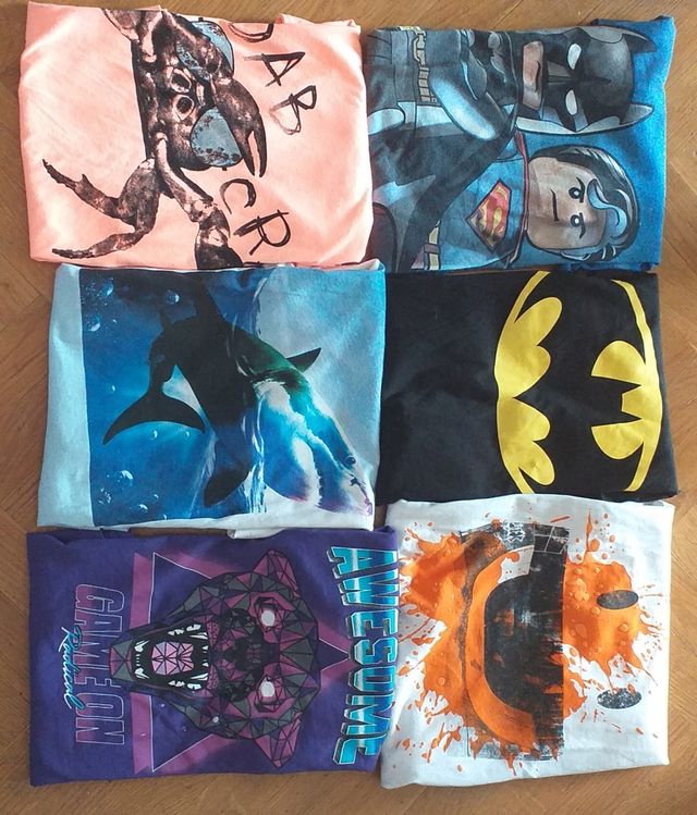 Lote camisetas m.corta 6-7 años