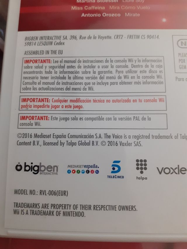 La voz. Quiero tu voz