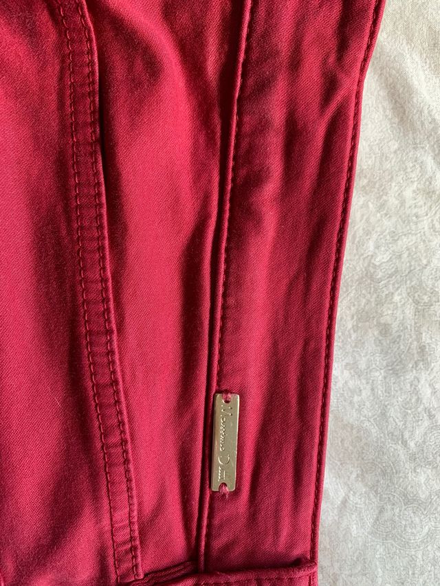 Pantalon mujer skinny fit rojo massimo dutti