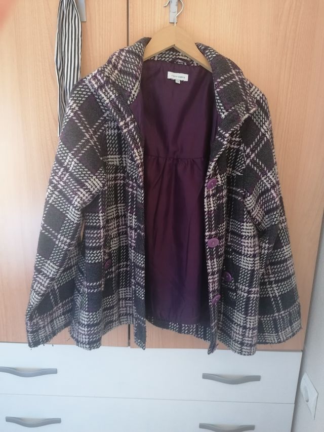 abrigo de paño cuadros