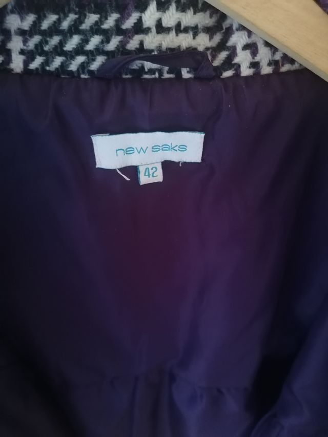 abrigo de paño cuadros