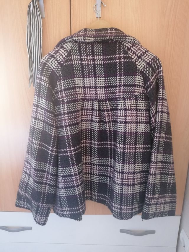 abrigo de paño cuadros