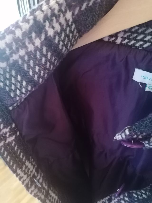 abrigo de paño cuadros