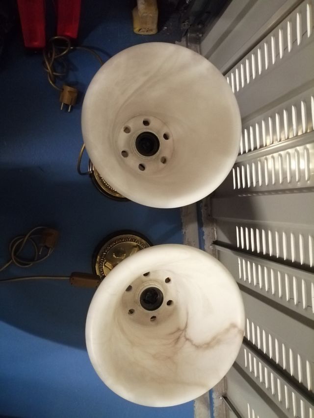 2 lámparas de ceramica