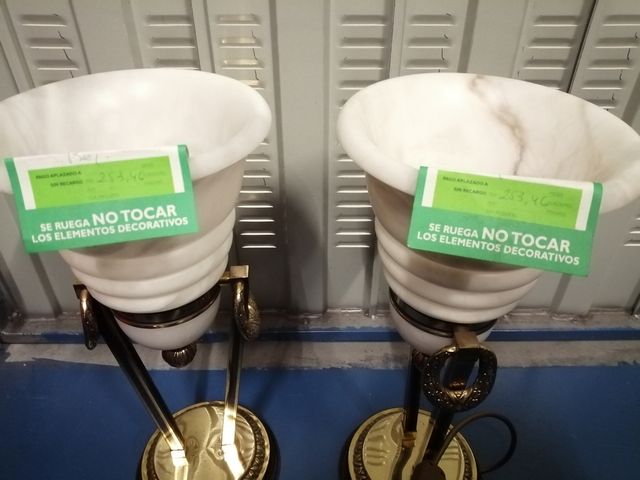 2 lámparas de ceramica