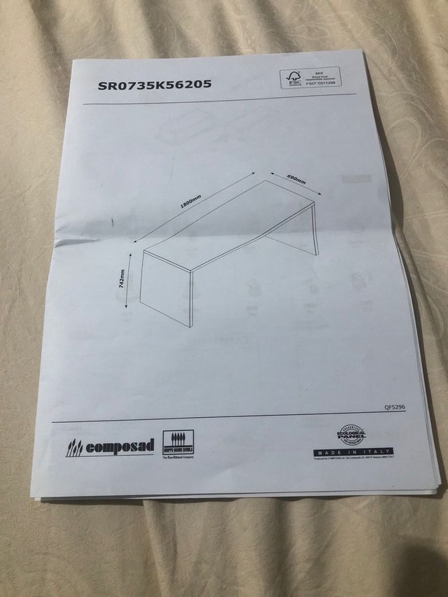 Escritorio Escribania efecto hormigon...