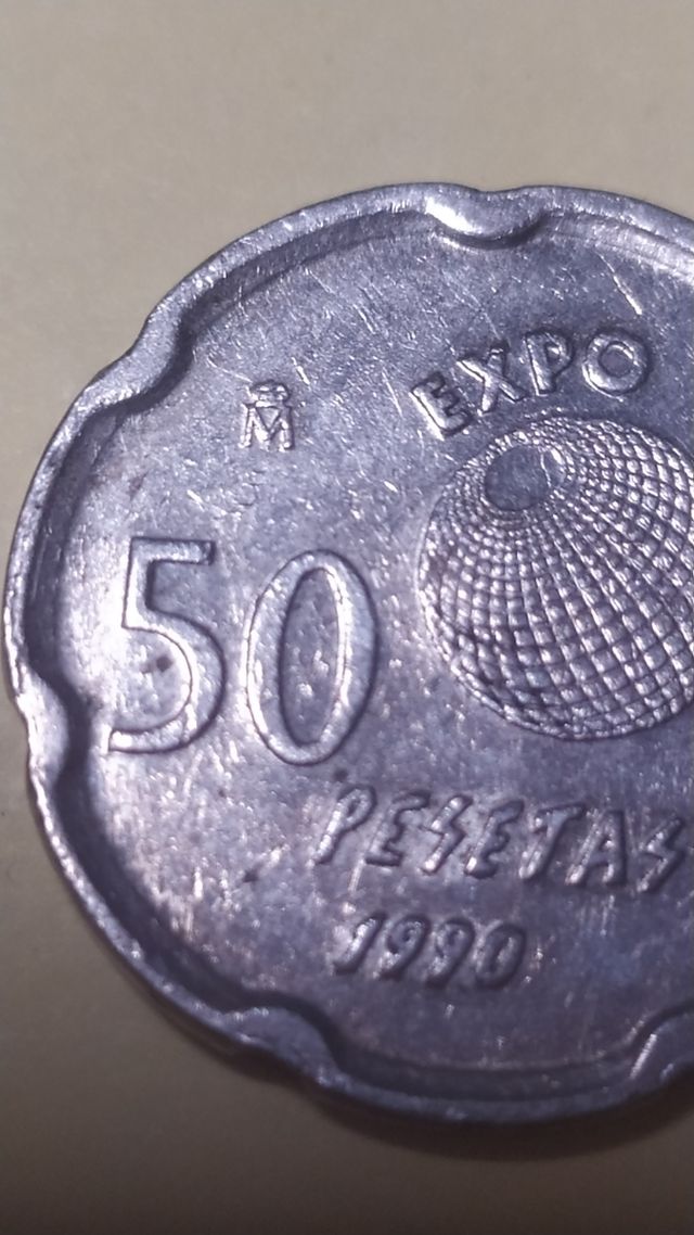Moneda de 50 pesetas año 1990 JUAN CARLOS I