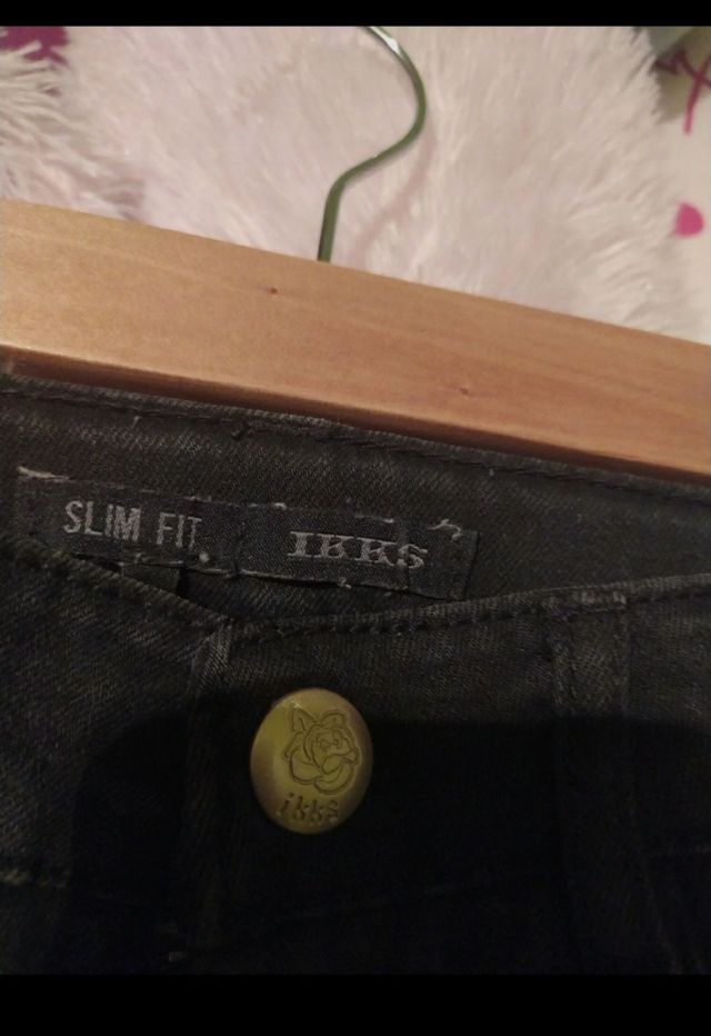 pantalón vaquero Negro ikks niña talla7/8