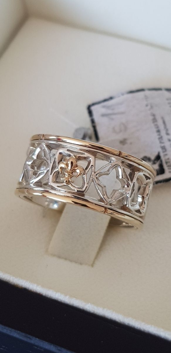 Anillo unisex plata oro nuevo a estrenar 