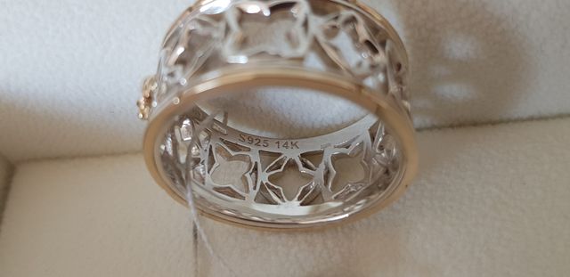 Anillo unisex plata oro nuevo a estrenar 