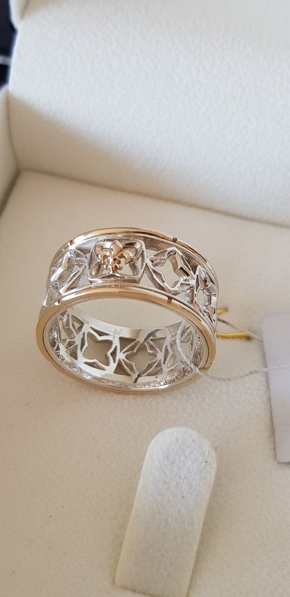 Anillo unisex plata oro nuevo a estrenar 