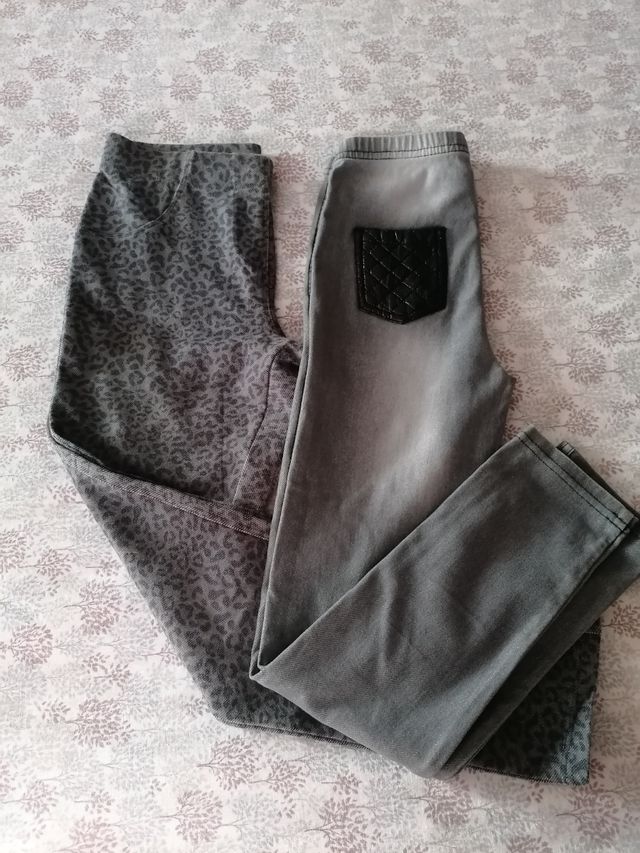 2 Uds pantalón malla o leggings 8 años