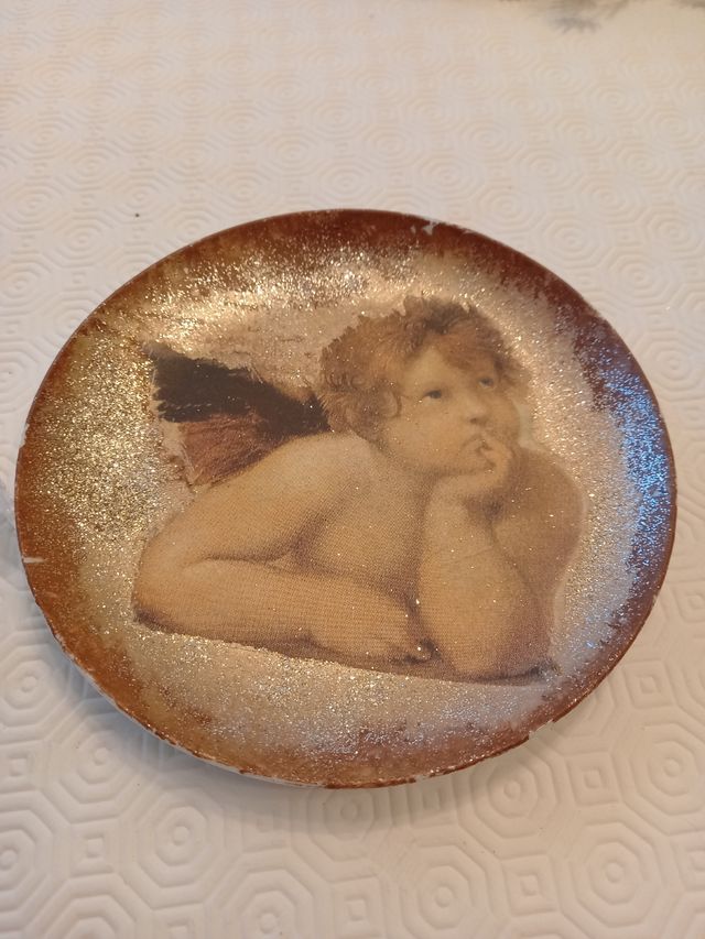 Piatto decorazione angioletto 