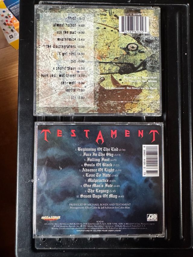 Lote 2 cds Megadeth Testament