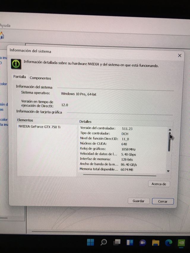 Gráfica GTX 750 ti 2gb