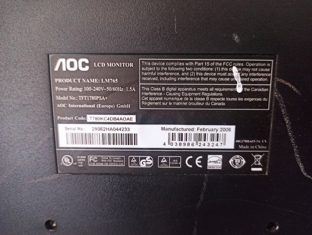 monitor pc ordenador 14"(creo)