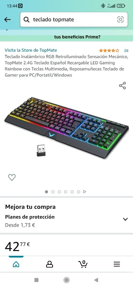teclado ordenador  retroiluminado