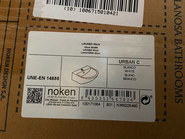 Lavabo lavamanos (ancho 45cm) Porcelanosa