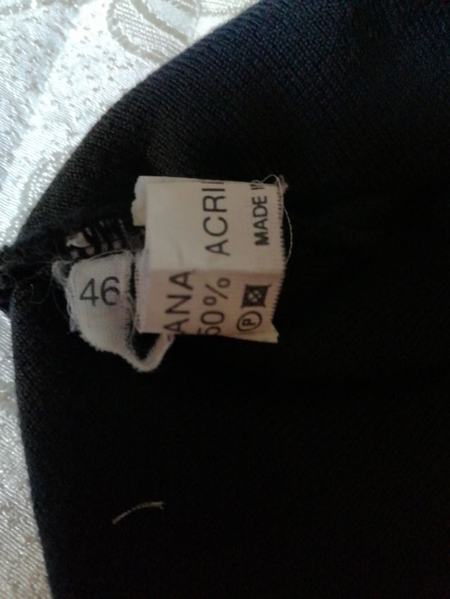 Gonna nera in misto lana