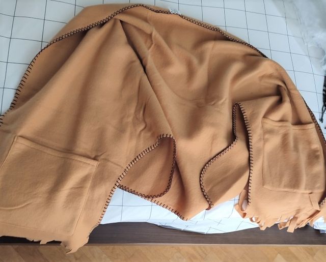 sciarpa scialle in pile