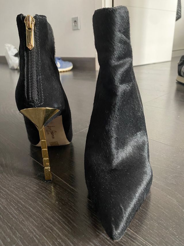 Botines tacón negro