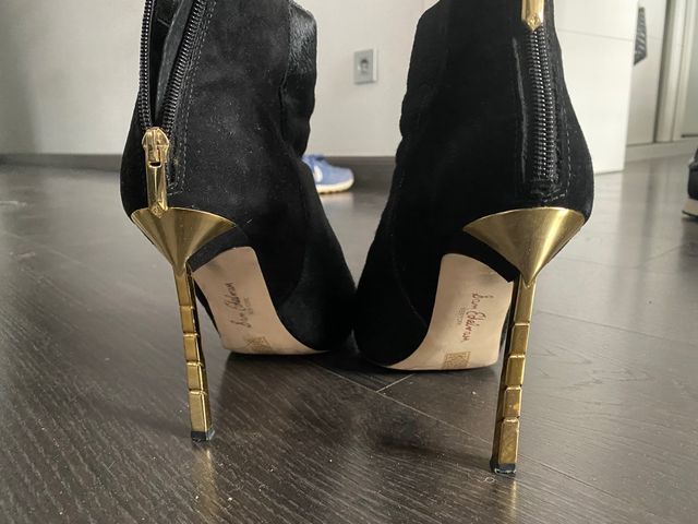 Botines tacón negro