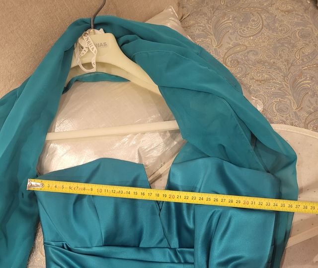 Vestido Pronovias verde turquesa 36-38