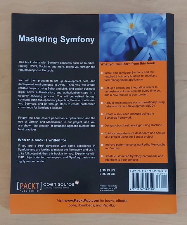 Libro Mastering Symfony by Sohail Salehi