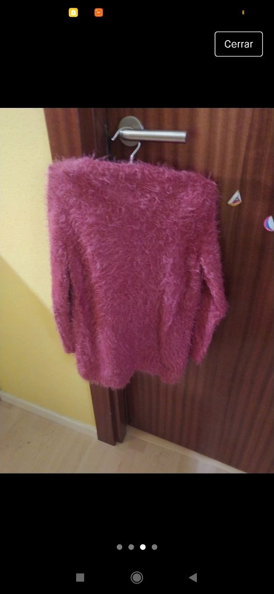 chaqueta niña talla5/6 .color burdeos