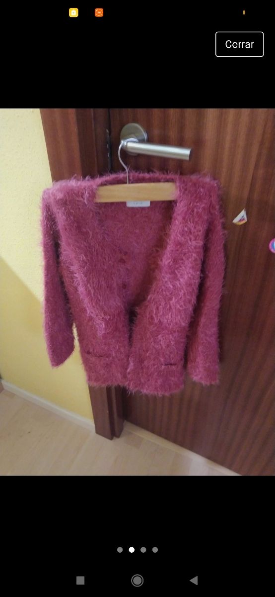 chaqueta niña talla5/6 .color burdeos