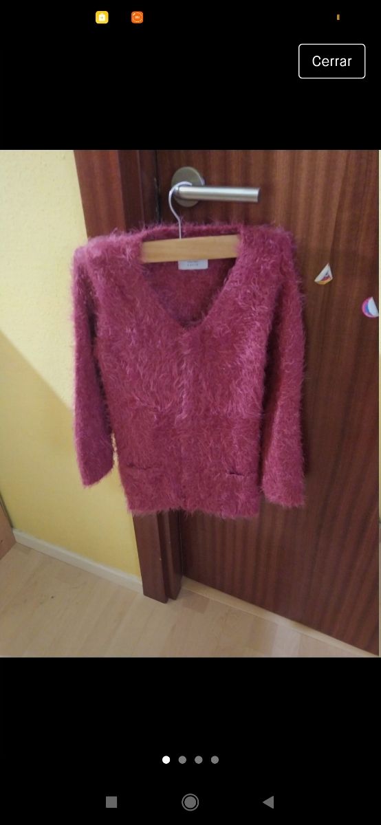 chaqueta niña talla5/6 .color burdeos