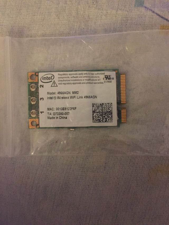 IntelR Wireless Wifi Link4965AGN model:4956AGN MM2