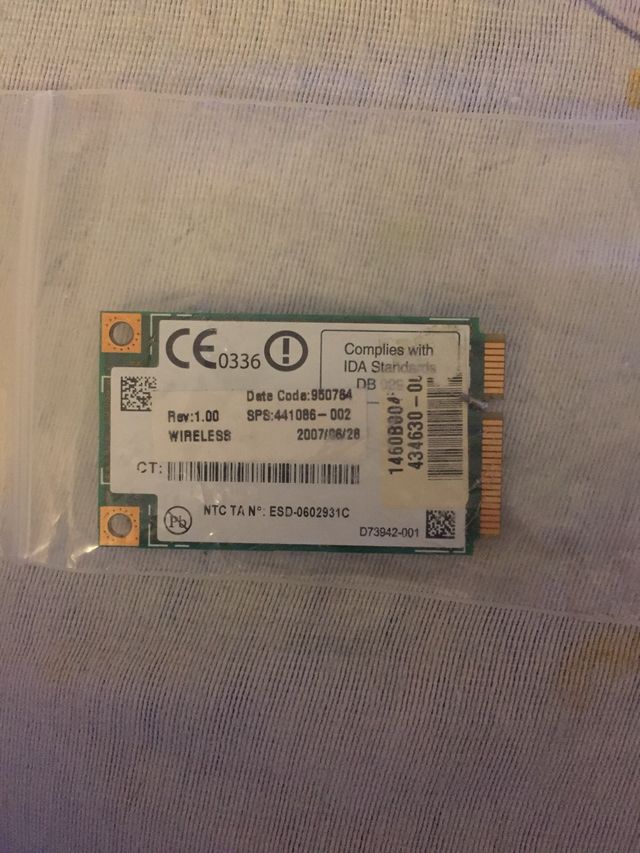 IntelR Wireless Wifi Link4965AGN model:4956AGN MM2