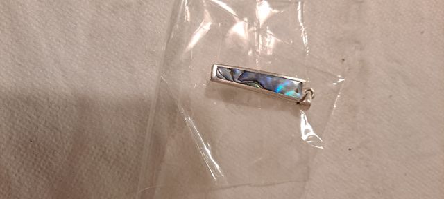 Colgante de plata jaspeado