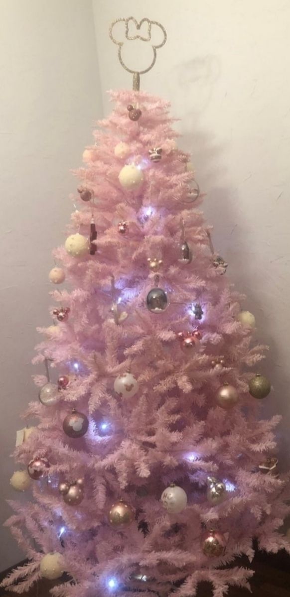 Arbol rosa de navidad Disney