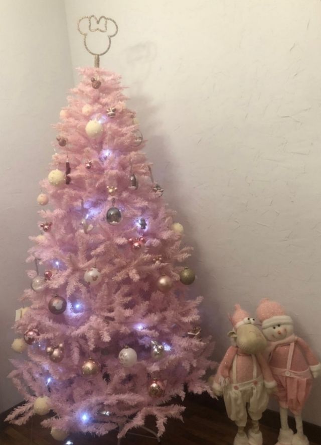 Arbol rosa de navidad Disney