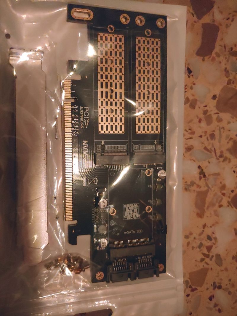 PCI express a Nvme M2