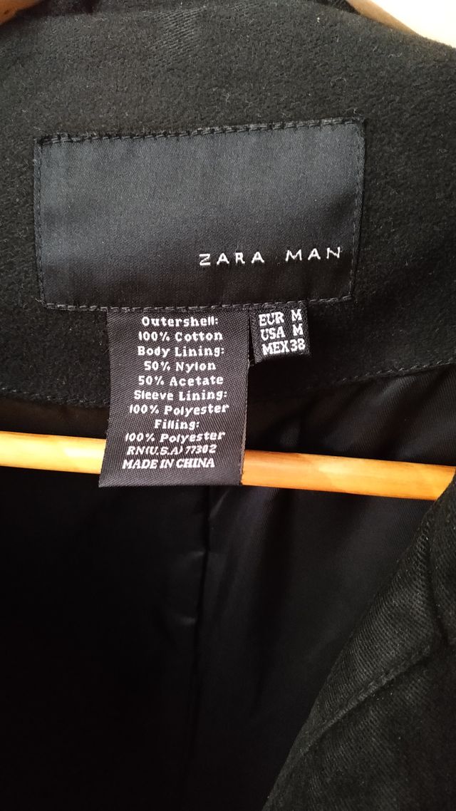 CHAQUETON AZUL MARINO ZARA